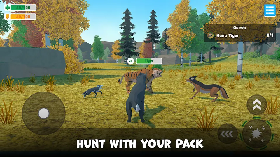 Wolf Family Simulator gameplay screenshot