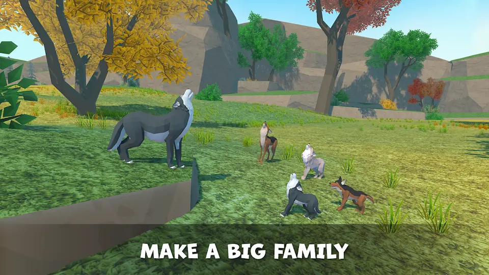 Wolf Family Simulator gameplay screenshot