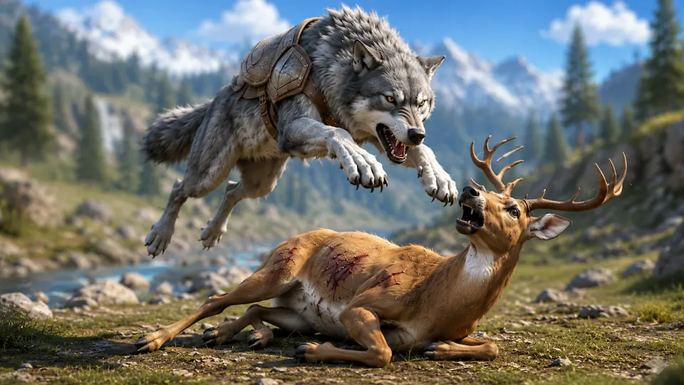 Wolf Simulator Animal 3D Game gameplay screenshot